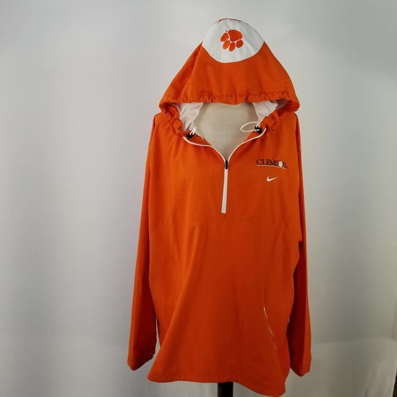 Nike Team Clemson 1/4 Zip Hooded Windbreaker Large - Picture 2 of 8